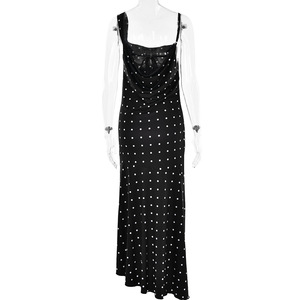 <span class=keywords><strong>Abito</strong></span> a <span class=keywords><strong>pois</strong></span> con bretelle Sexy abiti attillati a vita alta senza maniche senza schienale Modulare abiti estivi da donna - Product Image 6