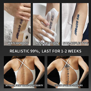 <span class=keywords><strong>Tatouage</strong></span> de Colonne Vertébrale Tatouages Temporaires <span class=keywords><strong>Tatouage</strong></span> Semi-Permanent pour le Dos Étanche Résistant à la Sueur Dure 2 Semaines Réaliste à Base de Plantes Anti-Friction - Product Image 4