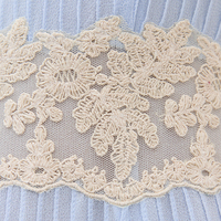 Robe d'été romantique Wisrise Fashion Factory sur mesure pour femme, style vintage floral, manches courtes bouffantes, col carré, empiècements en dentelle, coupe trapèze