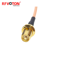 RG316 RF pigtail SMA macho a SMA hembra mamparo tuerca Jack conector baja pérdida coaxial Coaxial WLAN red RF antena Cable