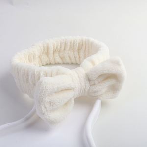 Korean Style Bowknot <b>Headband</b> Women Soft Plush Face Wash Hair Band Candy Color Skincare Spa Makeup Beauty Hair Accessories - Product Image 6