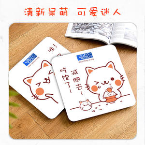 Mini balance corporelle intelligente de dessin animé, balance électronique rechargeable précise pour la maison avec un design mignon - Product Image 6