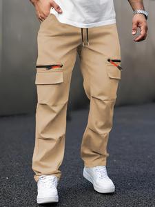 Pantalones Cargo Casuales <span class=keywords><strong>de</strong></span> Trabajo para Hombre, Pantalones Largos Holgados y a la Moda <span class=keywords><strong>de</strong></span> Pierna Recta, Pantalones Deportivos - Product Image 4