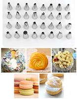 Dispositif de tuyauterie en acier inoxydable Buse de décoration de gâteaux Pâtisserie Crème Sacs Outil de cuisson Ensemble de 38 pièces Buse de décoration