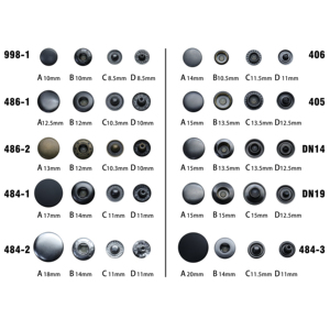 Bouton-pression métallique personnalisé avec logo et taille, durable, 4 pièces, en laiton, pour la décoration de vêtements, forme ronde, 12 mm, bouton vierge - Product Image 1