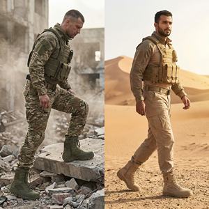 Bottes de combat ultra-légères Yearning, grande taille, montantes, antidérapantes, respirantes, imperméables, résistantes aux perforations en caoutchouc - Product Image 2