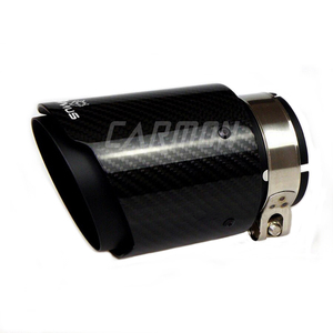 Embouts d'Échappement Universels pour Voiture <span class=keywords><strong>Remus</strong></span> Sport en Fibre de Carbone Brillante avec Tuyau Intérieur Noir Mat, Bord Droit, pour BMW AUDI GOLF MAZDA - Product Image 4