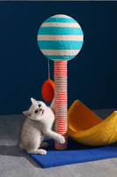 Étagère pour chat de haute qualité, gain de place, motif ciel étoilé, avec poteau à gratter en sisal, en polaire Teddy douce et moelleuse, tour pour chaton, lit pour chat