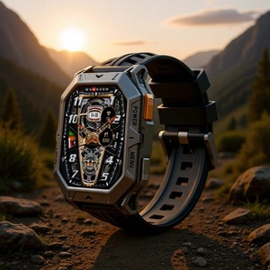 Montre connectée avec écran AMOLED, boîtier en alliage, autonomie de 30 jours, étanche, tracker de fitness, répondre aux appels, baromètre, boussole - Product Image 3