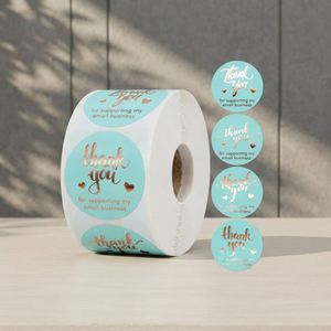 Round Thank You Labels K-54 Paper <b>Self</b> <b>Adhesive</b> Stickers Eco-Friendly Digital Printed Gift Craft Packaging Labels - Product Image 3