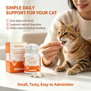 Waylemo Integratore Naturale per <span class=keywords><strong>Gatti</strong></span>: Compresse di Erba per <span class=keywords><strong>Gatti</strong></span> per la Rimozione di Gomiti di Pelo, Salute Digestiva, Vitamine per <span class=keywords><strong>Gatti</strong></span>, Supporto Gastrointestinale - Product Image 5