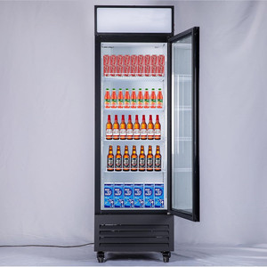 Réfrigérateur vertical de porte simple d'<span class=keywords><strong>armoire</strong></span> de <span class=keywords><strong>boisson</strong></span> debout commerciale réfrigérateur mince de barre de porte en verre de 14 pieds cubes de haut - Product Image 1