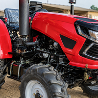 Tracteur diesel 4x4 de 25 CV à 30 CV avec broyeur à fléaux pour la coupe de l'herbe dans les vergers et l'entretien des vignobles