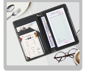 Giá thấp tùy chỉnh sang trọng da <span class=keywords><strong>Waiter</strong></span> cuốn sách Nhà hàng <span class=keywords><strong>Waiter</strong></span> nhân viên máy chủ cuốn sách cho phục vụ bàn với tiền mặt Pocket - Product Image 6
