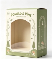 Boîte d'emballage en carton personnalisée avec fenêtre transparente, écologique et de qualité supérieure, avec logo, pour peluches, jouets en peluche, cadeau d'anniversaire pour enfants