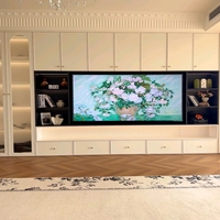 Meuble TV moderne haut de gamme personnalisé pour salon et chambre à coucher, nouveau modèle 2026, support mural en bois massif, meuble de rangement et de présentation