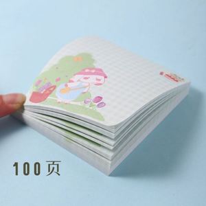4pcs Cute <b>Memo</b> <b>Pads</b> Cartoon Non-Sticky Sticky Notes No Glue Thick Creative Notebooks Elementary School Students Girls Study - Product Image 4