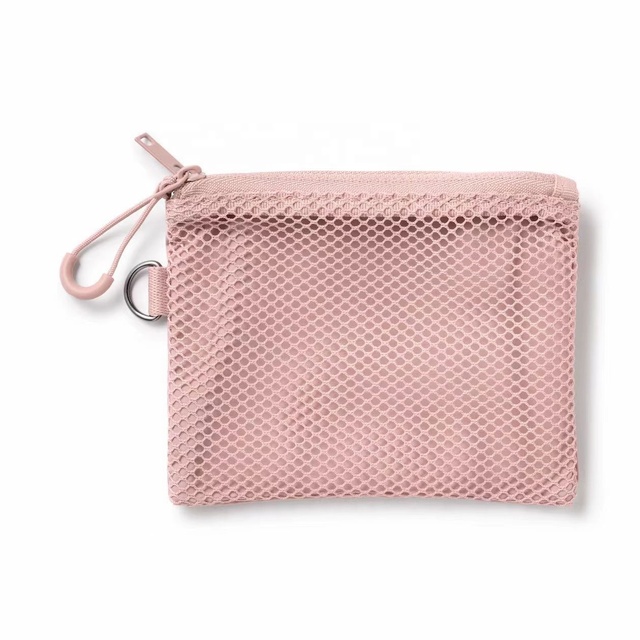Japanese-style Nylon Mesh Pouch Ultra-lightweight Dual Zippers Versatile Storage Bag Home Travel Compact Portable New Colors