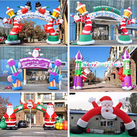 Thème de Noël publicité gonflables décoration père noël arbre arc gonflable pour l'extérieur