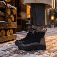 Chaussures et bottes d'hiver pour femmes, nouvelles, en fourrure épaisse, imperméables, confortables, douces, respirantes