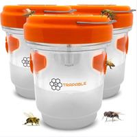 Trampas para moscas de frutas para exteriores, trampa para moscas de frutas resistente al agua, luminiscencia alimentada por energía Solar para matar plagas