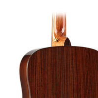 LK-D006 prix de gros en bois massif guitare acoustique personnalisée épicéa palissandre corps