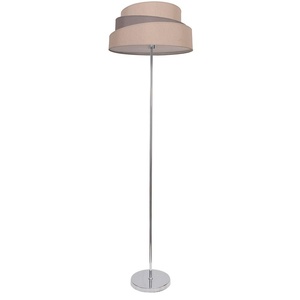 Lámpara de pie de cromo/gris topo, compatible con bombillas E27, dimensiones 153x40x40 cm, ideal para decorar y ambientar - Product Image 1