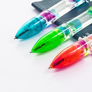 Bolígrafos de plástico para niños, estudiante, calma, relajación, temporizador de movimiento líquido, líquido flotante, relleno de Color, ancho de escritura de 0,5mm - Product Image 4