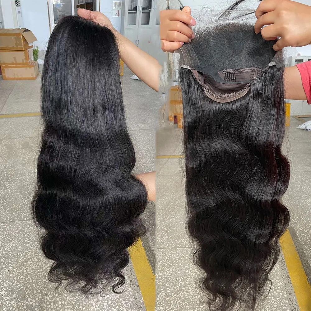 Cuticle Aligned Raw Hair Human Wigs 100% Virgin Unprocessed Brazilian Hair Body Wave Front 13x4 Lace Wigs with Baby Hair