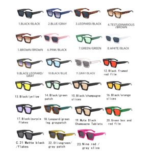 2026年 高級 ファッション カスタムロゴ レトロ トレンド UV400 サングラス Gafas De Sol シェード 小さめ レクタングル サングラス メンズ レディース - Product Image 4