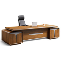 Escritorio Ejecutivo de Madera Sólida de Lujo Italiano Moderno, Ecológico, Fácil de Montar, Ligero, para Uso Comercial, Muebles de Oficina