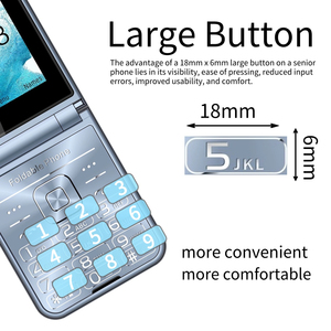Teléfono Móvil Plegable de Bolsillo con Precio de Fábrica, Teclado Grande, 4 Tarjetas SIM, Voz Mágica, Pantalla TFT de 2.6 Pulgadas, Linterna, Marcación Rápida para Lista Negra - Product Image 5