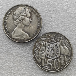 Pièces de monnaie commémoratives de style antique de 50 cents d'Australie de 1966, cadeaux, décoration de la maison - Product Image 1