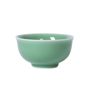 Tazón de Arroz de Cerámica Lisa Celadón Premium de 4.5 Pulgadas, Porcelana Tradicional Cocida, Vajilla Azul Verde para Mesa de Comedor y Cocina - Product Image 1