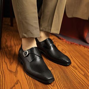 Luxurious Fashionable Men's Embroidered Pointed Toe Breathable Formal <b>Shoes</b> Comfortable Design Adjustable Buckles-wedding <b>Shoes</b> - Product Image 4