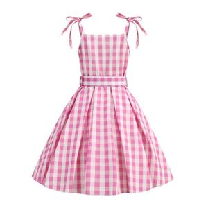 Vestido de Tirantes <span class=keywords><strong>a</strong></span> Cuadros para Niñas 2026, Vestido Ajustado <span class=keywords><strong>a</strong></span> la Cintura, Estilo Princesa de Cuento de Hadas, para Actuaciones Escénicas - Product Image 5
