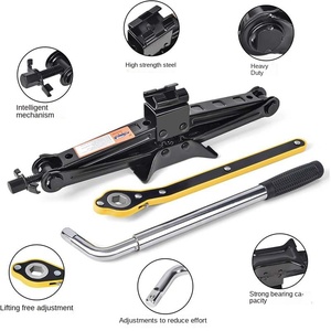 Juego de 2 Herramientas Multifunción para Cambio de Neumáticos, Tipo Tijera, Portátiles, Sin Electricidad, con Medidor de Neumáticos - Product Image 3