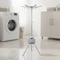 Séchoir à linge électrique intelligent avec minuterie, machine de séchage automatique, séchoir à linge rond pliable et portable pour la maison