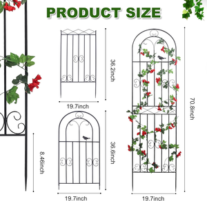 Oniya Jardin Treillis Plantes Grimpantes Fer Blanc Vignes En Pot Légumes Fleurs Fil Métallique Treillis Grille Panneaux pour Lierre Roses - Product Image 4