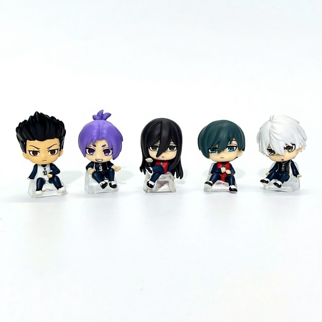 5pcs/set Q Version Blue Losk Anime Figures Igarashi Gurimu Mikage Reo PVC Figurine Model Resin Crafts Desk Decor Wholesale