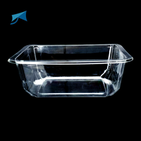 Contenants d'emballage alimentaire jetables en PET, barquettes en plastique transparent pour fruits, légumes, pâtisseries, gâteaux, sushis