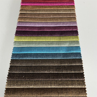 60 couleurs en stock doux lin polyester canapé tissu d'ameublement 100% imperméable tissé maison Textile tissu livraison rapide