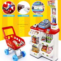 Juguete de Supermercado de Lujo en Oferta, Caja Registradora, Carrito de Compras, Juego de Imitación, Juguetes de Supermercado Grandes