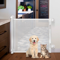 Barrière de sécurité pour bébé multifonctionnelle à fixation murale, barrière de sécurité pour bébé en maille, barrière de sécurité pour porte, escalier, rétractable, sans perçage