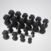 Ensemble d'haltères hexagonales à poids réglable, haltères en caoutchouc durables pour la musculation à domicile et les exercices de force