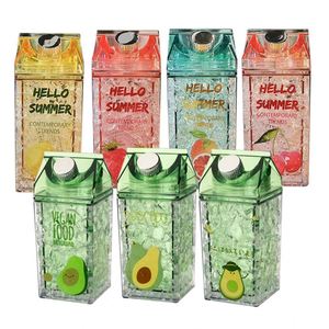 Oferta Especial: Botellas de Plástico Cuadradas Transparentes de 500 ml, a Prueba de Fugas, con Tapa de Empuje y Tirón para Beber Directamente, Uso en Fiestas, Almacenamiento de Leche - Product Image 2