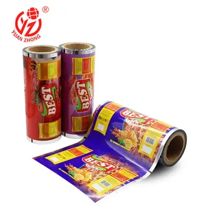 Food Grade Pakket Fabriek Custom Merk Heat Seal Film Roll Diepdruk Snack Verpakking Voor Chips