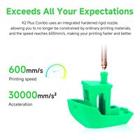 Creality K2 Plus Combo Printer 3D Multi-warna Mesin Cetak Cepat 16-Warna Kecepatan Tinggi 600mm/s