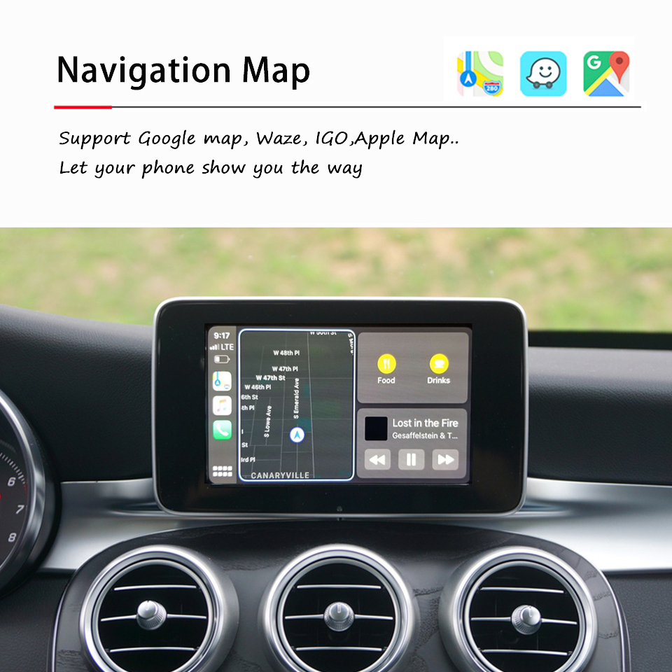 ワイヤレスCarPlay AndroidAuto インターフェイスモジュール ワイヤレスAppleCarPlayモジュールW177W205 W222 W246 C177 X156 W213