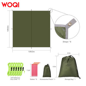WOQI viaje al aire libre poliéster sombra tela impermeable protección UV lona <span class=keywords><strong>para</strong></span> terraza Camping tienda toldo dosel - Product Image 2